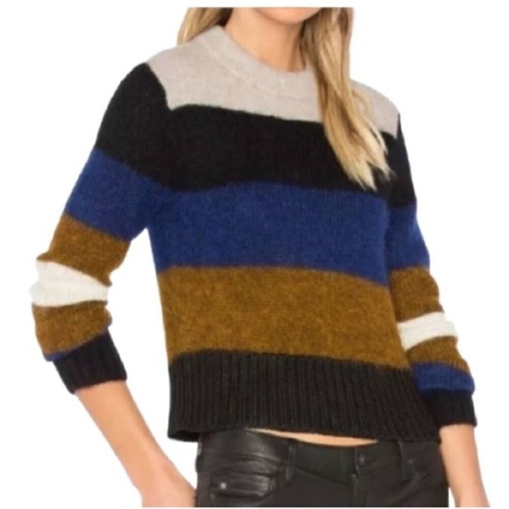 Rag & Bone Britton Striped Wool Blend Pullover Sweater M NWT MSRP $325
